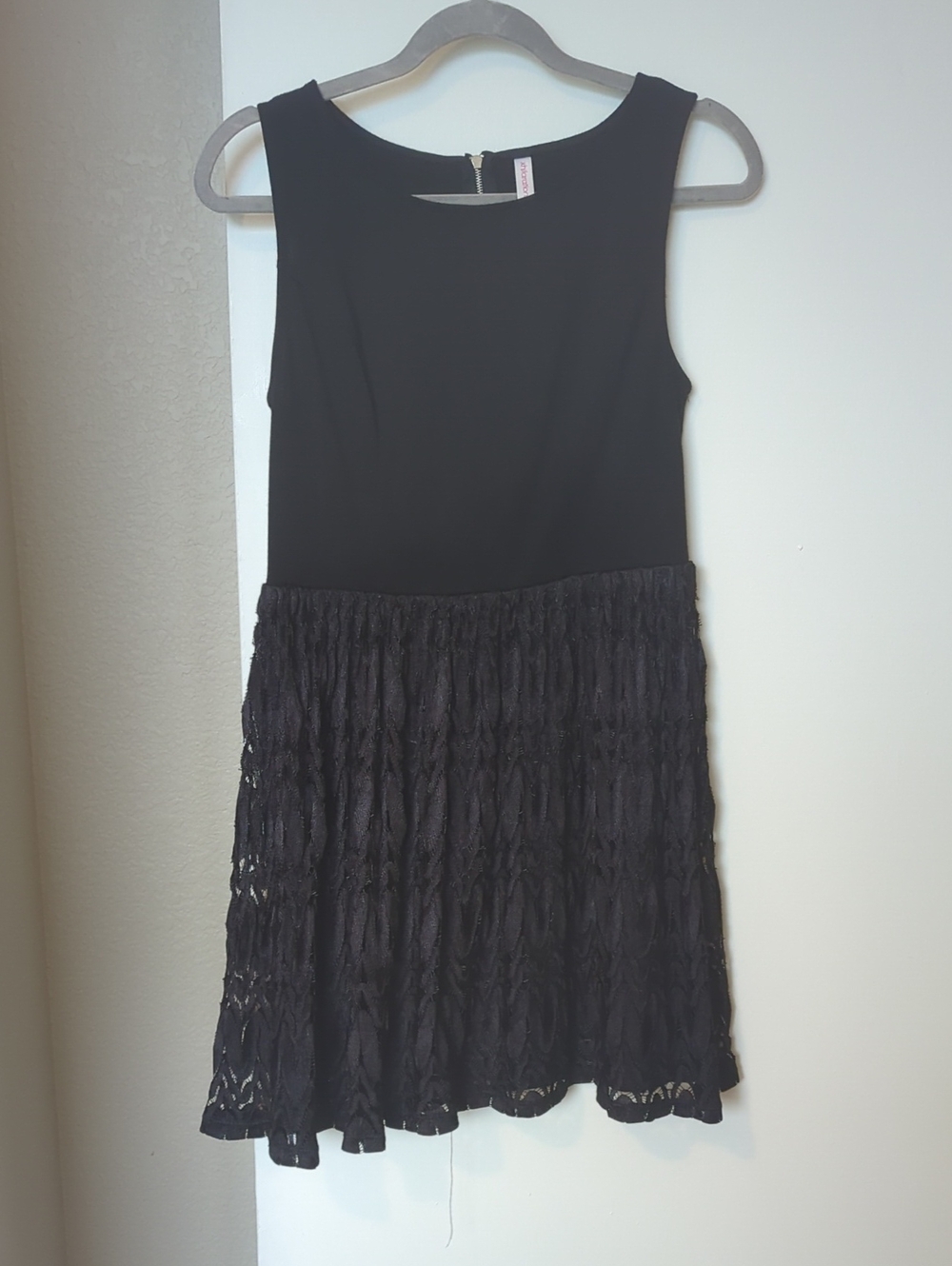Xhilaration Black Lace Fit-and-Flare Dress